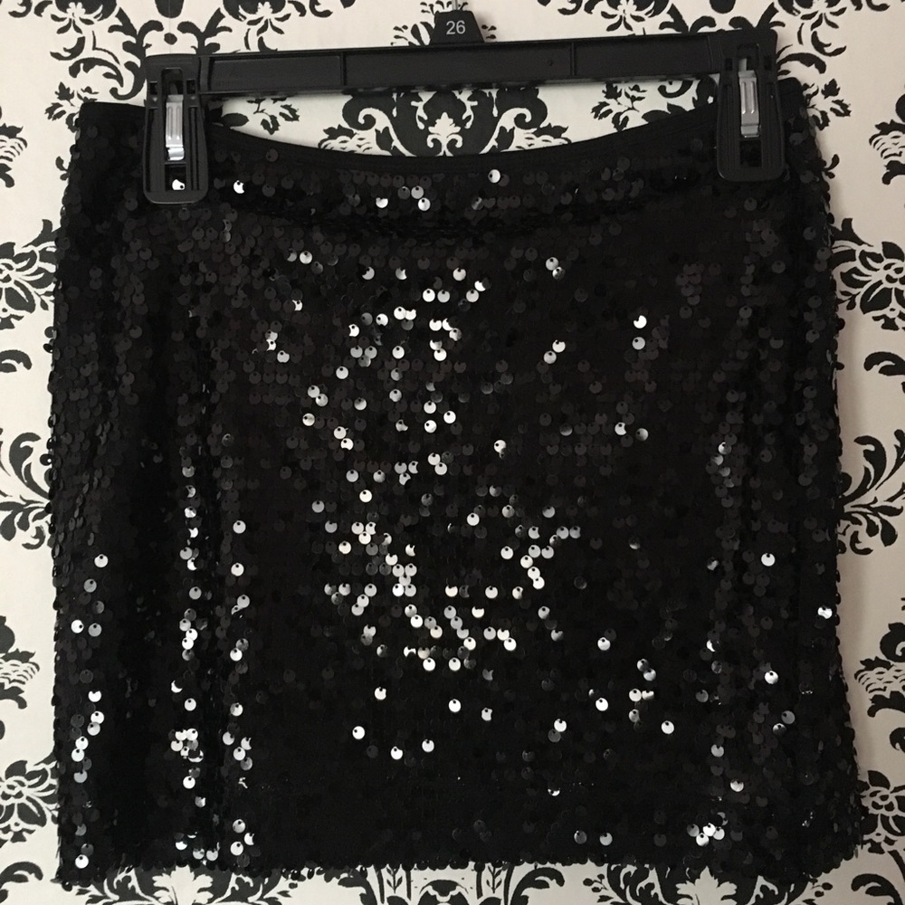 Express black shimmery skirt, size 2!